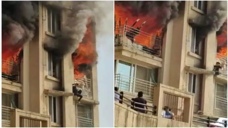 મુંબઈના મલાડ વિસ્તારમાં 22 માળની ઈમારતમાં લાગી આગ