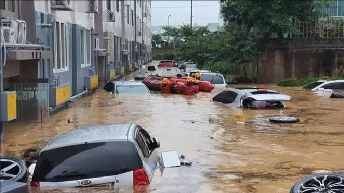 South Korea Flood: દક્ષિણ કોરિયામાં ભારે વરસાદ, પૂરને કારણે 22 લોકોના મોત, 14 લાપતા