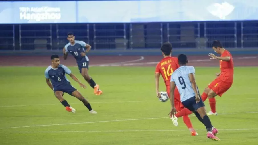 એશિયન ગેમ્સ 2023 : ચીને ભારતીય ફૂટબોલ ટીમને 5-1થી હરાવ્યું