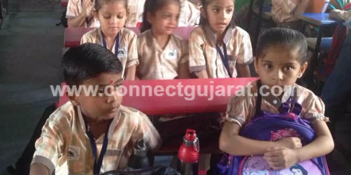 શાળાઓ નું ઉપવન ફૂલ સમાન બાળકો થી ખીલી ઉઠયું