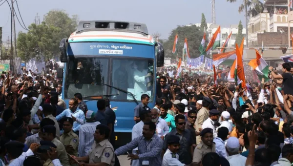 ભરૂચમાં રાહુલ ગાંધીનાં રોડ મળ્યો અભૂતપૂર્વ પ્રતિસાદ