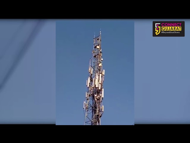 ભરૂચમાં એક વ્યક્તિ મોબાઈલ ટાવરની ટોચ પર ચઢી જતા ફિલ્મી દ્રશ્યો સર્જાયા