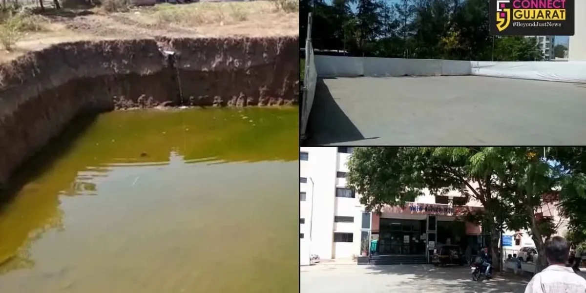 ભરૂચઃ દિવ્યાંગ દિવસની ઉજવણી, ગંદકીનો ખાડો ઢાંકવા હોસ્પિટલ તંત્રએ લગાવ્યા પરદો