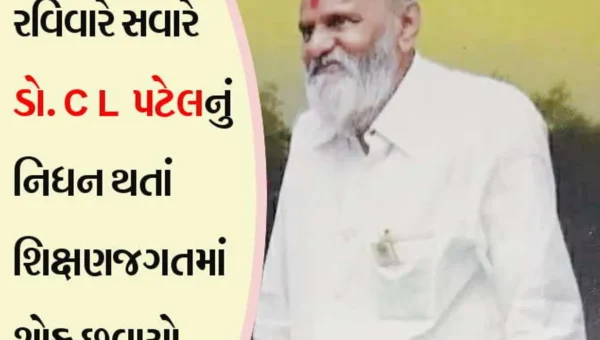 ગુજરાતમાં સેલ્ફ ફાયનાન્સ કોલેજોના પ્રણેતા ડૉ. સી.એલ.પટેલનું જૈફ વયે નિધન