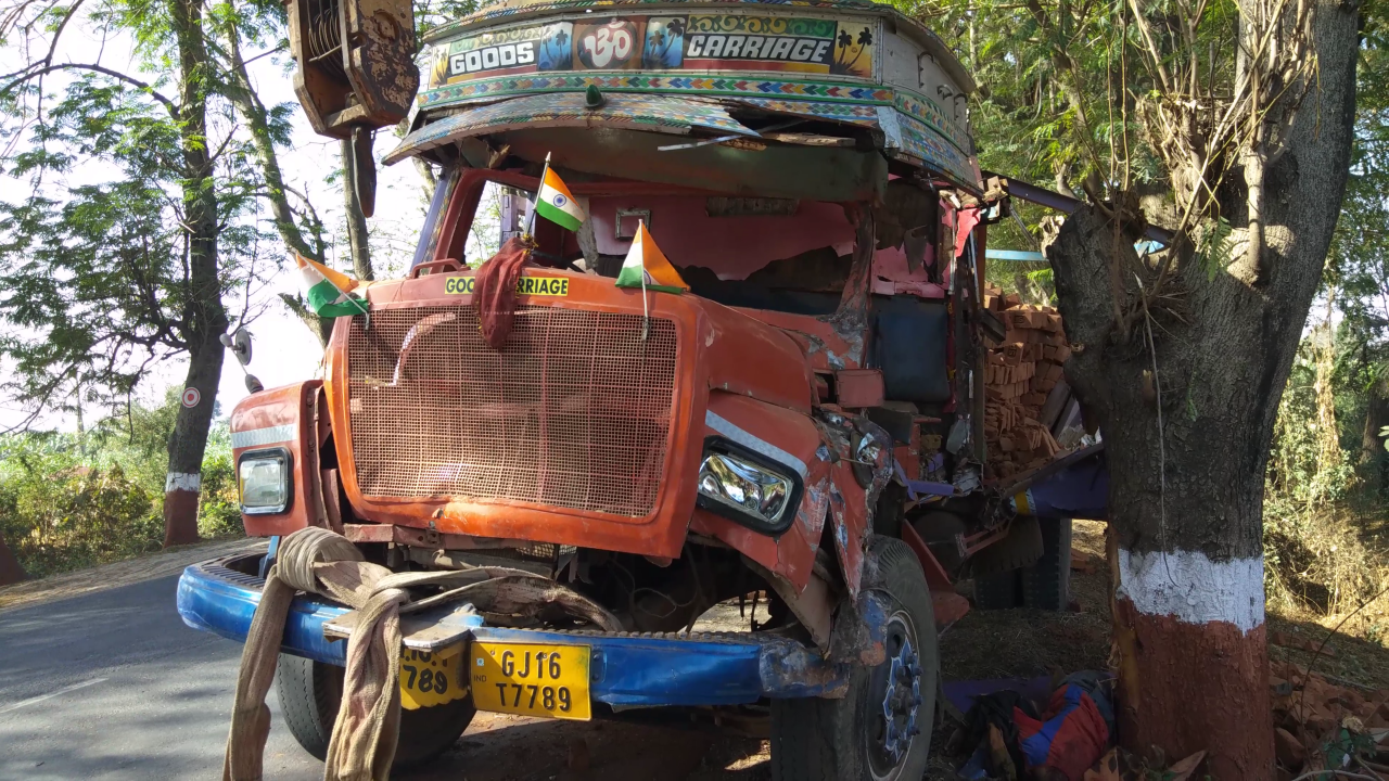 છોટાઉદેપુર : બોડેલી નજીક મેરીયા બ્રિજ પર ટ્રક ઝાડ સાથે ભટકાતા એકનું મોત