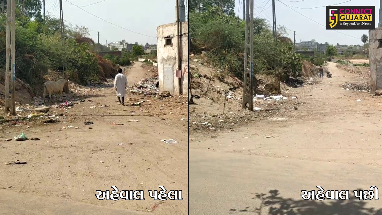મોડાસાના કુંભારવાડા વિસ્તારમાં ગંદકી દૂર, કનેક્ટ ગુજરાતનાં અહેવાલ બાદ તંત્રની કાર્યવાહી