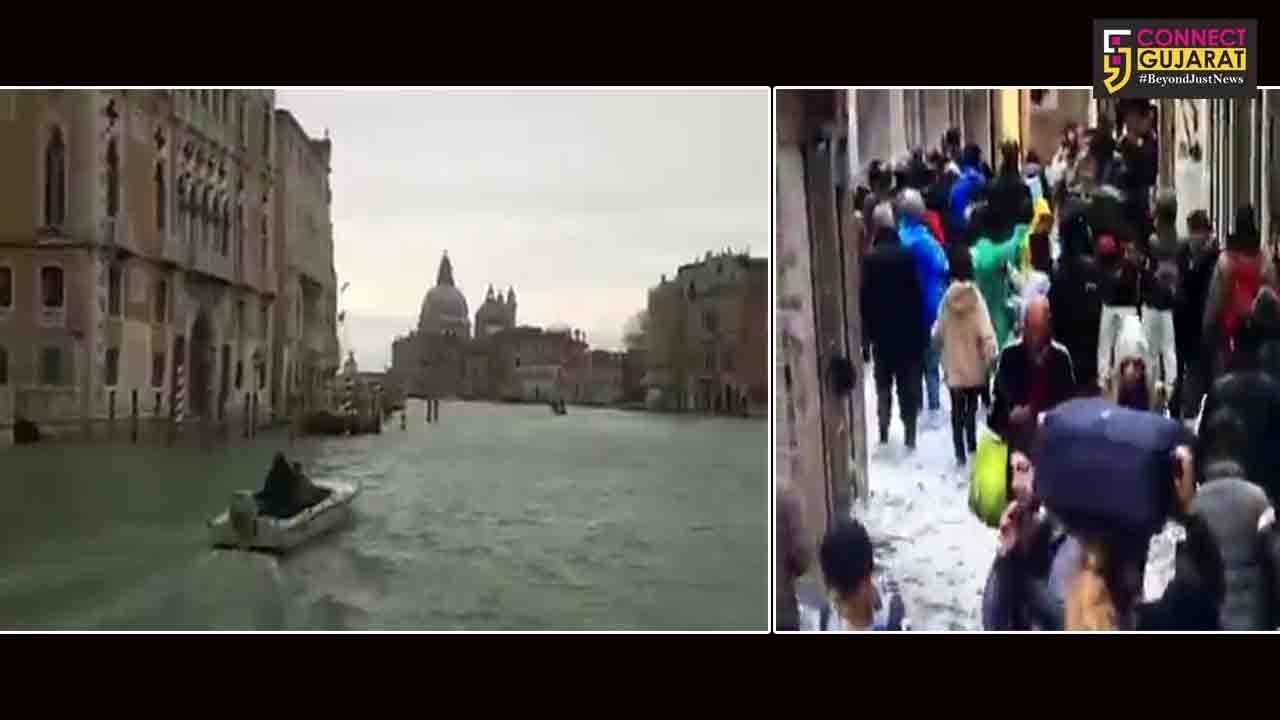 ઇટાલીના વેનિસ શહેરમાં લગભગ 6 ફૂટ (1.87 મીટર) પાણી ભરાયા બાદ સરકારે કટોકટી જાહેર કરી