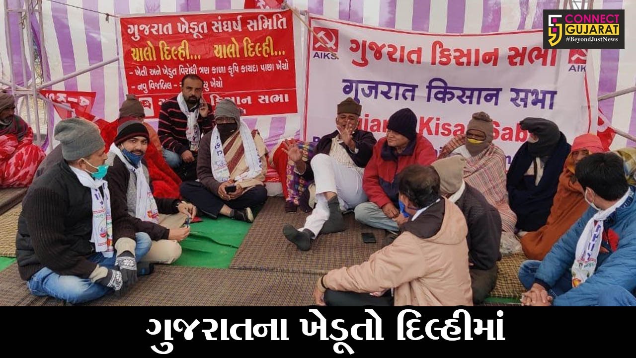 ગુજરાત કિસાન કોંગ્રેસ સહિતના ખેડૂત સંગઠનો દિલ્લી આંદોલનમાં પહોંચ્યા