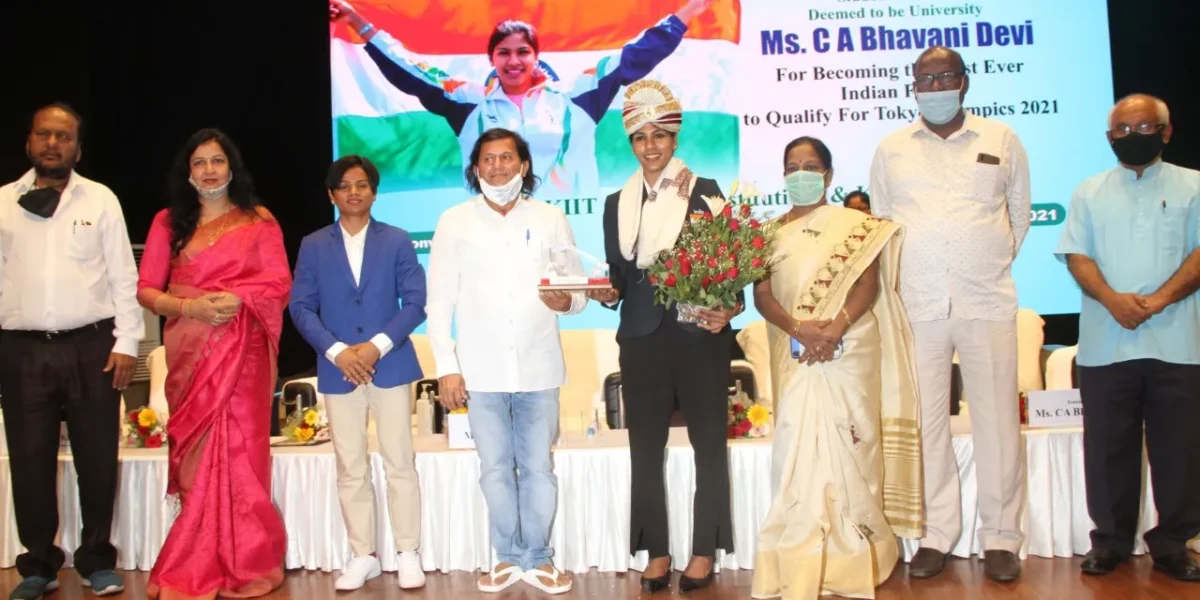 ઓલમ્પિક ક્વાલીફાયર અને KIITની વિદ્યાર્થિની સી.એ. ભવાની દેવીનું KIIT અને KISSમાં ભવ્ય સ્વાગત