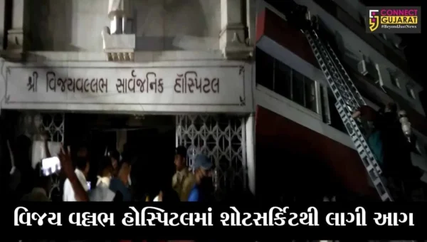 વડોદરા: પાણીગેટ વિસ્તારમાં આવેલ વિજય વલ્લભ હોસ્પિટલમાં લાગી આગ