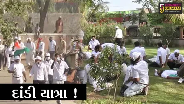 ભરૂચ: દાંડી યાત્રાનું ત્રાલસા ગામ ખાતે સ્વાગત, ૬૫ વર્ષના વૃદ્ધ દોડીને પૂર્ણ કરશે યાત્રા