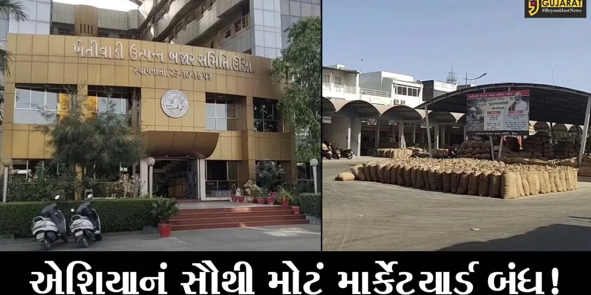 મહેસાણા: એશિયાનું સૌથી મોટું માર્કેટયાર્ડ 1 એપ્રિલ સુધી રહેશે બંધ, જુઓ કારણ