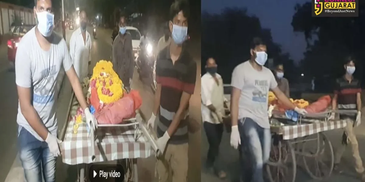 વડોદરા : મોતનો મલાજો પણ ન જળવાયો, મૃતદેહને લારીમાં લઈ જવો પડ્યો