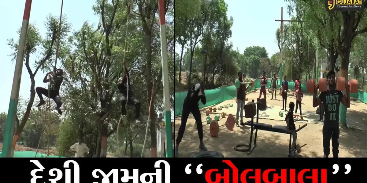 સાબરકાંઠા : સુખડ ગામમાં યુવાનોએ બનાવ્યું ગુજરાતનું પ્રથમ દેશી જીમ, કસરતના દેશી સાધનોનો યુવાનો લઈ રહ્યા છે લાભ