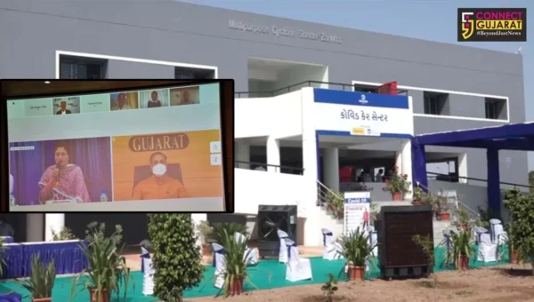 જામનગર : ઝાખર ખાતે 100 બેડના કોવિડ કેર સેન્ટરનું મુખ્યમંત્રી વિજય રૂપાણીના હસ્તે ઇ-લોકાર્પણ