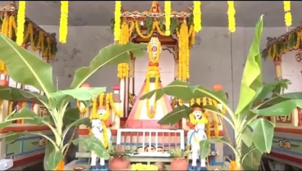 અમદાવાદ : ભગવાન જગન્નાથજીની રથયાત્રા પહેલાં રથની કરવામાં આવી પુજા