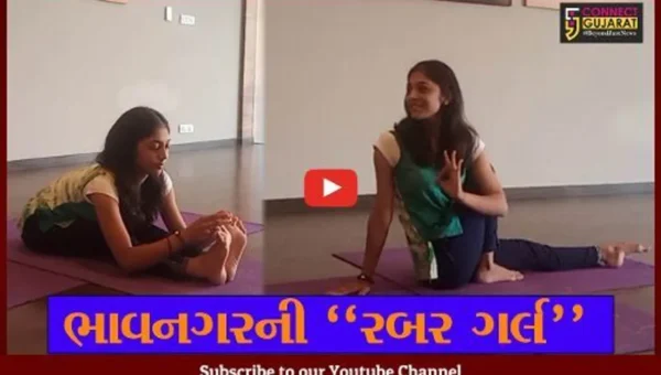 ભાવનગર : “રબર ગર્લ” તરીકે ઓળખાતી યુવતીએ કર્યા પાણીમાં યોગાસનો