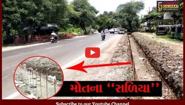 ભરૂચ: અંકલેશ્વરથી વાલિયાને જોડતો માર્ગ વાહન ચાલકો માટે જીવના જોખમ સમાન, જુઓ મોતના “સળિયા”