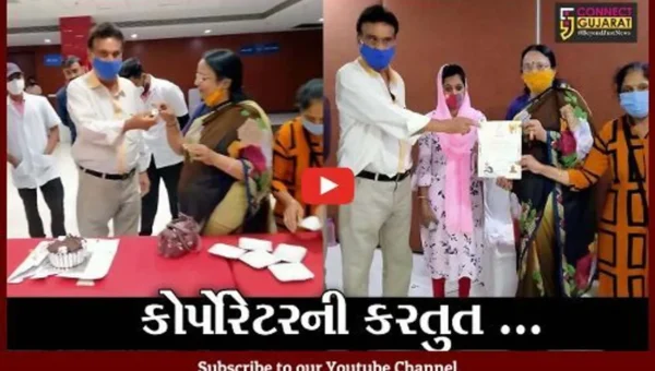 અમદાવાદ : ભાજપના મહિલા કોર્પોરેટરનો તમાશો, વેકસીનેશન સેન્ટર પર ઉજવ્યો જન્મદિવસ