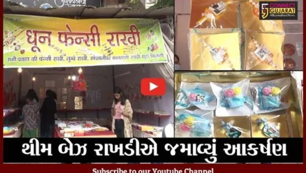 સુરત: રાખડી બજારમાં અવનવી ડિઝાઇન અને થીમ બેઝ રાખડીએ જમાવ્યું આકર્ષણ