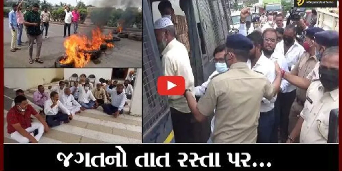 સુરત : ભારત બંધનું એલાન, ખેડુતોએ ચકમો આપી પોલીસને સતત દોડતી રાખી, ઠેર ઠેર ટાયરો સળગાવાયાં