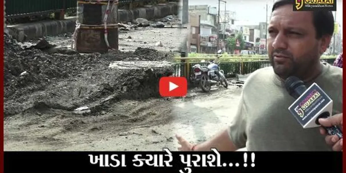અમદાવાદ: શહેરમાં ખાડાનું સામ્રાજ્ય; બિસ્માર બનેલા માર્ગને કારણે લોકોમાં રોષ