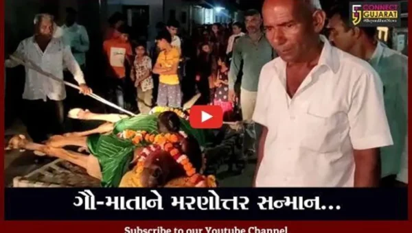 ભાવનગર: વલ્લભીપુર ગામે ઢોલ-શરણાઈના સુર સાથે ગૌમાતાની અંતિમયાત્રા યોજાઈ