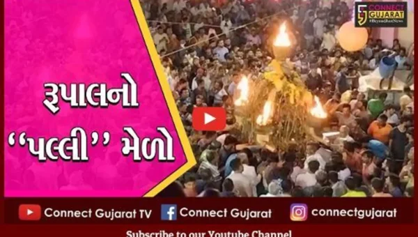 ગાંધીનગર: રૂપાલમાં હજારો વર્ષ જૂની પલ્લીની પરંપરા અકબંધ, ઘીનો અભિષેક કરાયો