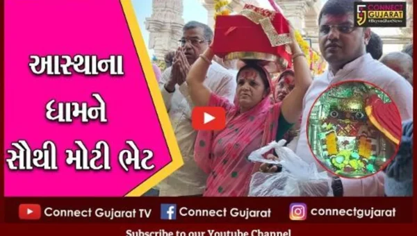 અનોખી શ્રદ્ધા : ઇતિહાસમાં પ્રથમ વખત માઇભક્ત દ્વારા પાવાગઢ મંદિરને અર્પણ સૌથી મોટી ભેટ…