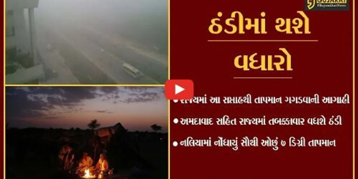 હાંજા ગગડાવતી ઠંડી માટે થઈ જાઓ તૈયાર; રાજ્યમાં આ સપ્તાહથી તાપમાન ગગડવાની આગાહી