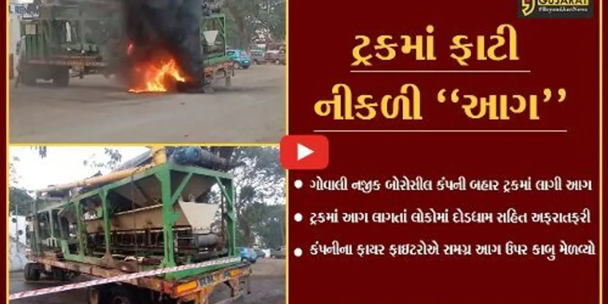 ભરૂચ : ગોવાલી નજીક બોરોસીલ કંપની બહાર ટ્રકમાં આગ ફાટી નીકળતા અફરાતફરી, ફાયર ફાઇટરો દોડ્યા…