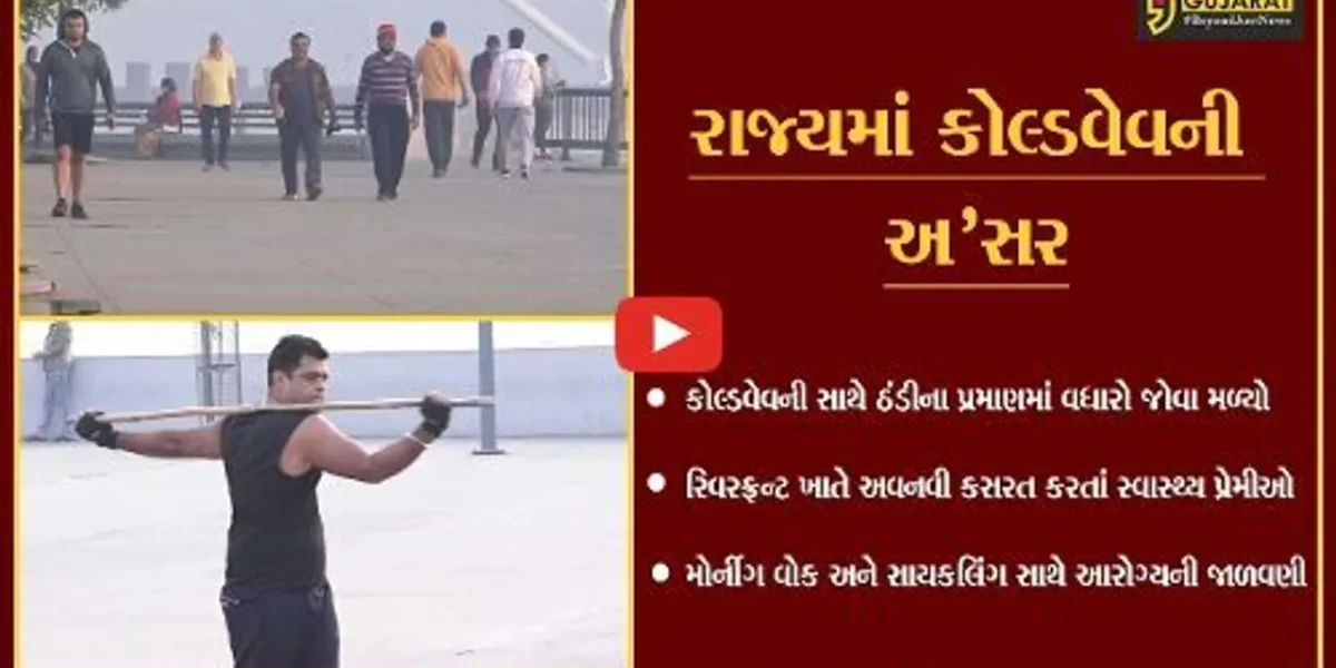 અમદાવાદ : કોલ્ડવેવની અસર વચ્ચે આરોગ્યની ચિંતા, રિવરફ્રન્ટ ખાતે અવનવી કસરત કરતાં સ્વાસ્થ્ય પ્રેમીઓ