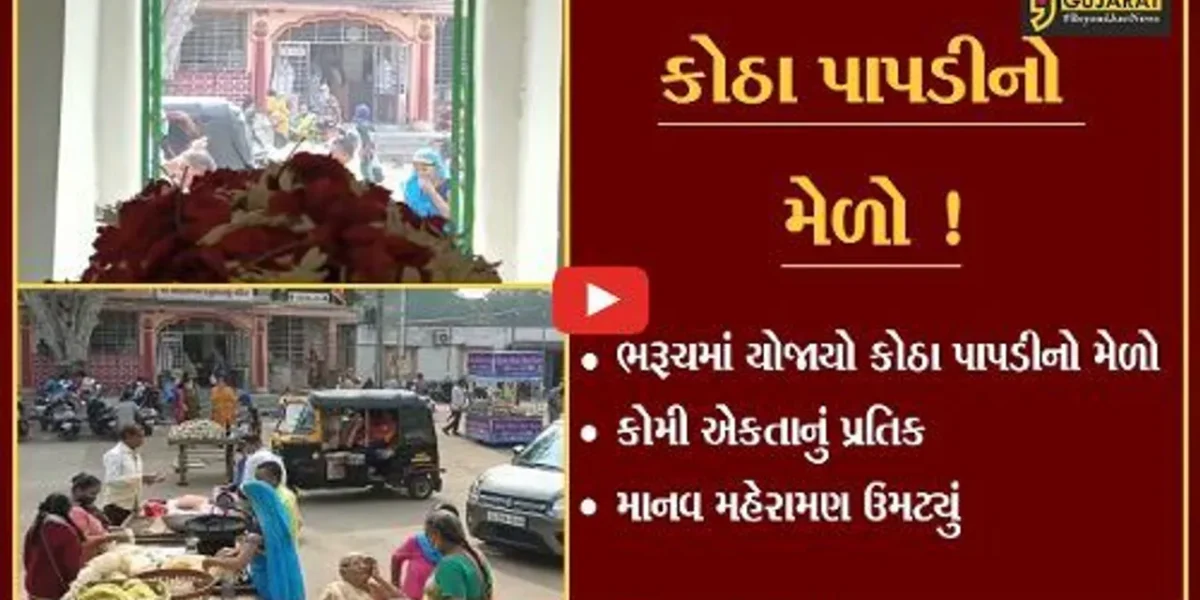 ભરૂચ: કોમી એકતાના પ્રતિક સમાન કોઠા પાપડીના મેળાનું આયોજન, માનવ મહેરામણ ઉમટ્યું