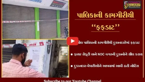 પંચમહાલ : હાલોલ પાલિકાએ ફાયર સેફ્ટી અને NOC વગરના કોમ્પ્લેક્સની દુકાનો સીલ કરી