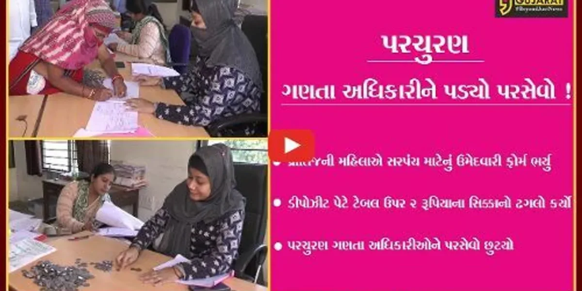 સાબરકાંઠા: મહિલાએ સરપંચ તરીકે ઉમેદવારી પત્ર ભર્યું,ડિપોઝિટ પેટે પરચુરણનો ઢગલો કરતા અધિકારીનો છૂટ્યો પરસેવો