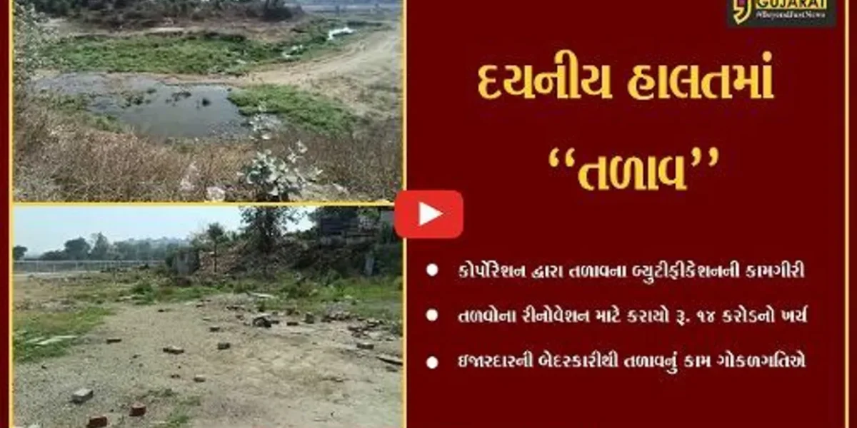 વડોદરા : છાણી ગામ તળાવની હાલત દયનીય, કરોડોના ખર્ચે ચાલતી કામગીરી ગોકળગતિએ…
