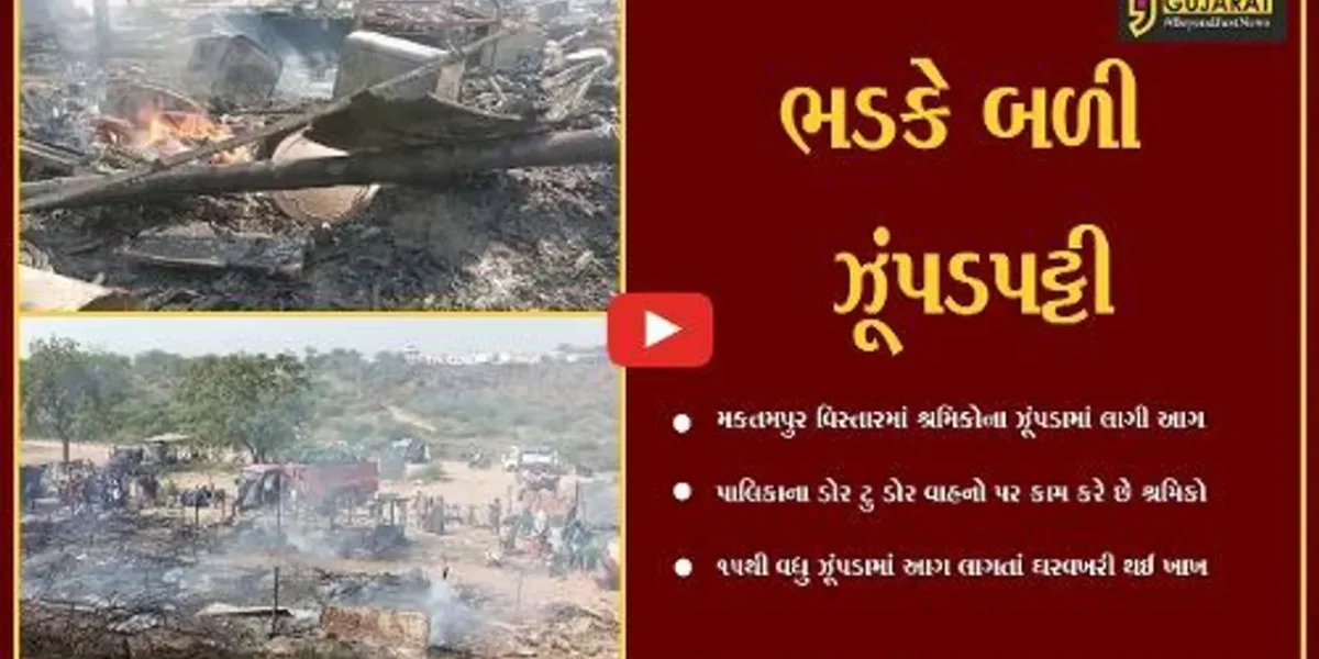 ભરૂચ : મકતમપુરમાં ડોર-ટુ-ડોર વાહનો પર કામ કરનાર શ્રમિકોના 15થી વધુ ઝૂંપડા ભડકે બળ્યા…