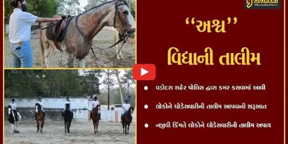 વડોદરા : પોલીસનો અનોખો અભિગમ, લુપ્ત થવાના આરે આવેલી ઘોડેસવારીની લોકોને અપાય છે તાલીમ…
