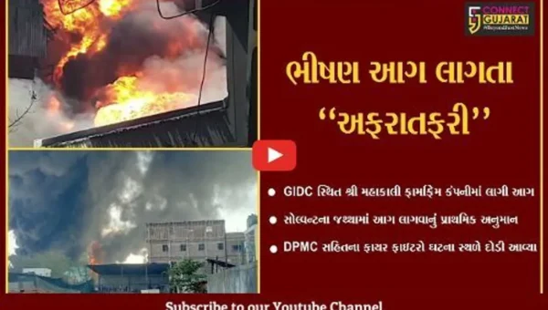 અંકલેશ્વર : શ્રી મહાકાલી ફાર્માફેમ કંપનીમાં ફાટી નીકળી ભીષણ આગ, ફાયર ફાઇટરો દોડ્યા