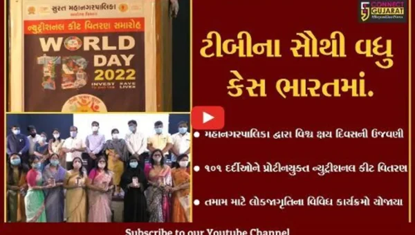 સુરત : વિશ્વ ક્ષય દિવસે 101 દર્દીઓને પ્રોટીનયુક્ત ન્યુટ્રીશનલ કીટનું વિતરણ, લોકજાગૃતિના કાર્યક્રમો યોજાયા