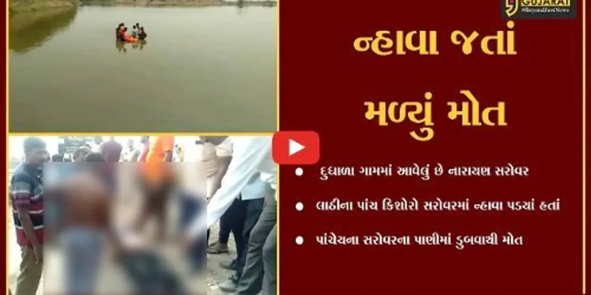 અમરેલી : દુધાળાના નારાયણ સરોવરમાં પાંચ યુવા “જીંદગી”ઓ ડુબી, તમામ લાઠીના રહેવાસી