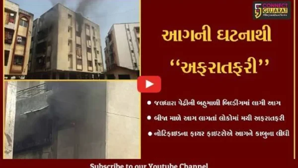 અંકલેશ્વર : જલધારા ચોકડી નજીક બહુમાળી બિલ્ડીંગના બીજા માળે લાગી આગ, ફાયર ફાઇટરો દોડ્યા