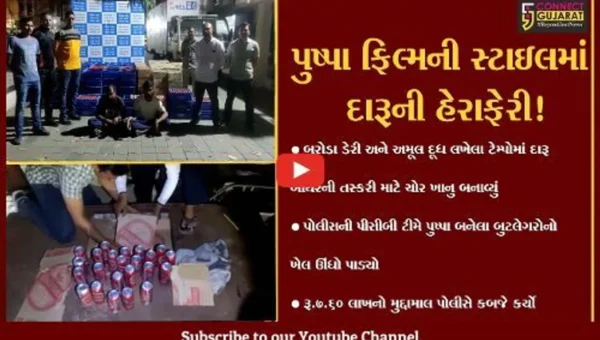 વડોદરાઃ પુષ્પા ફિલ્મની જેમ બુટલેગરોએ પણ દારૂની હેરાફેરી માટે દૂધના ટેમ્પોનો ઉપયોગ શરૂ કર્યો