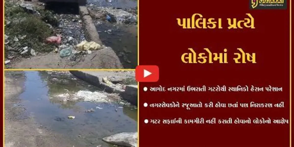 ભરૂચ : આમોદ નગરમાં ઉભરાતી ગટરોથી જનતા ત્રાહિમામ, પાલિકાની અનદેખી સામે સ્થાનિકોમાં રોષ…