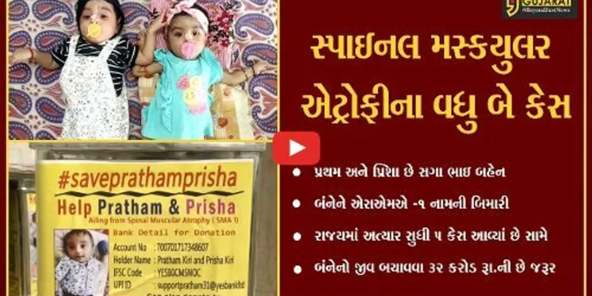 વડોદરા : પ્રથમ અને પ્રિશાની જીંદગી હવે “આપણા” હાથમાં, 32 કરોડ રૂપિયાની છે જરૂરી