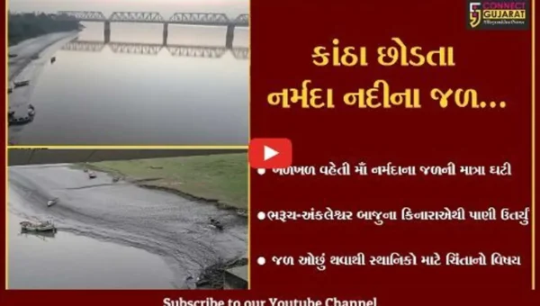 ભરૂચ : ઉનાળાની શરૂઆતમાં જ નર્મદા નદીના જળની માત્રા ઘટી, સ્થાનિકોમાં ચિંતા…