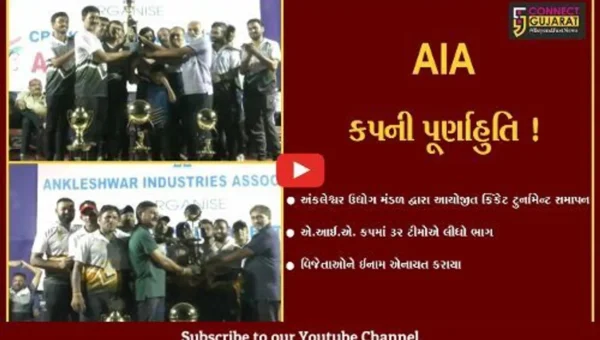 અંકલેશ્વર:AIA દ્વારા આયોજીત કોર્પોરેટ અને સ્મોલ નાઇટ ક્રિકેટ ટુર્નામેન્ટનું સમાપન