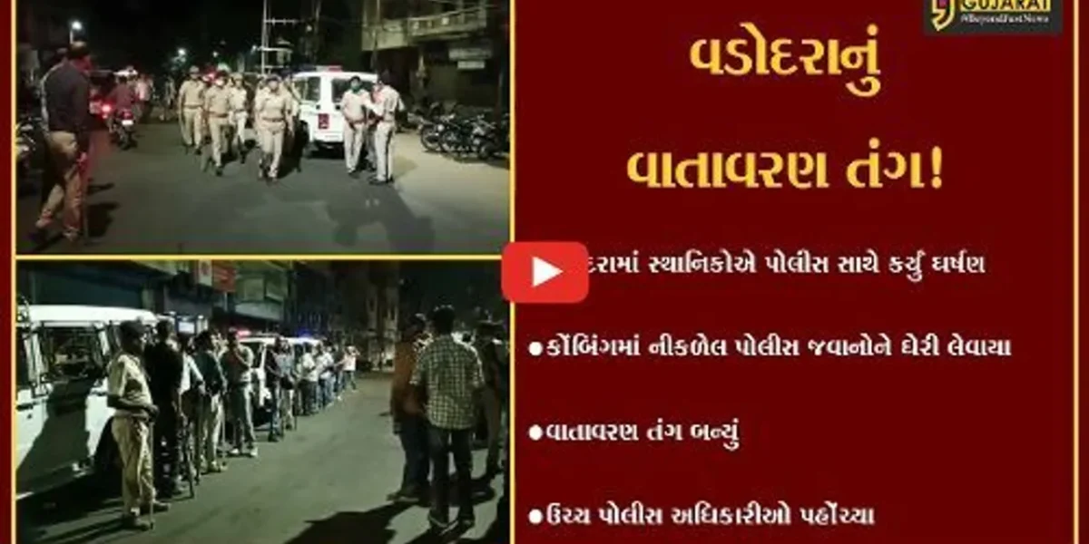 વડોદરા: રાયોટીંગના વોન્ટેડ ગુનેગારોને શોધવા ગયેલી પોલીસ સાથે સ્થાનિકોનુ ધર્ષણ,વાતાવરણ બન્યું તંગ