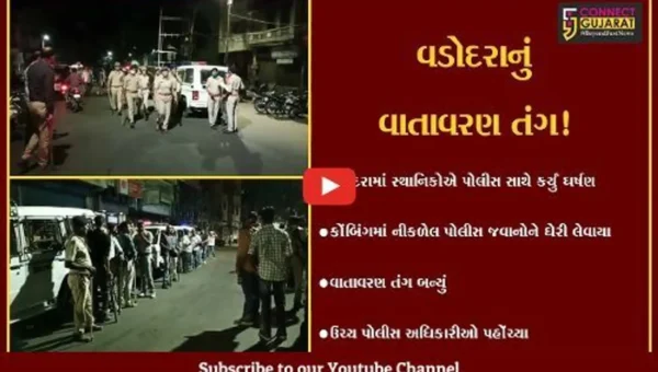 વડોદરા: રાયોટીંગના વોન્ટેડ ગુનેગારોને શોધવા ગયેલી પોલીસ સાથે સ્થાનિકોનુ ધર્ષણ,વાતાવરણ બન્યું તંગ