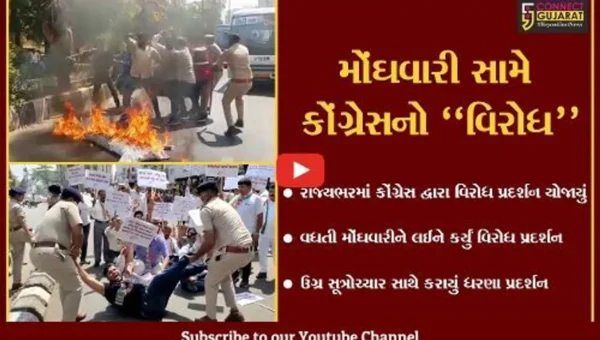 સતત વધતી મોંઘવારી સામે કોંગ્રેસનો વિરોધ, સુરત-વલસાડ અને વડોદરામાં યોજાયું વિરોધ પ્રદર્શન…